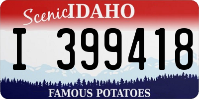 ID license plate I399418