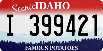 ID license plate I399421