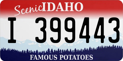 ID license plate I399443