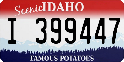 ID license plate I399447