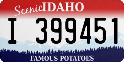 ID license plate I399451