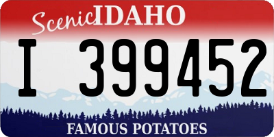 ID license plate I399452