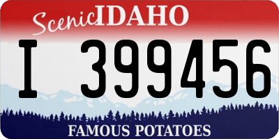 ID license plate I399456