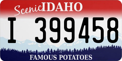 ID license plate I399458