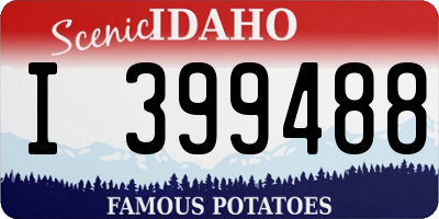 ID license plate I399488