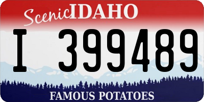 ID license plate I399489