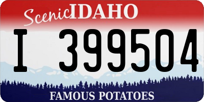 ID license plate I399504