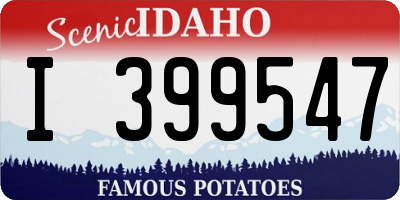 ID license plate I399547