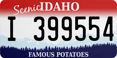 ID license plate I399554