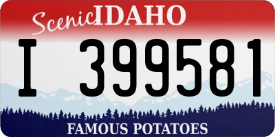 ID license plate I399581