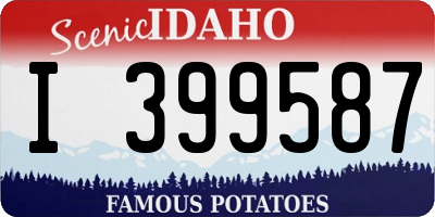 ID license plate I399587