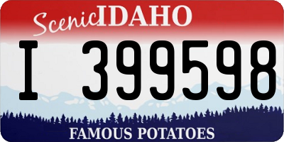 ID license plate I399598