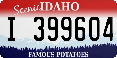 ID license plate I399604