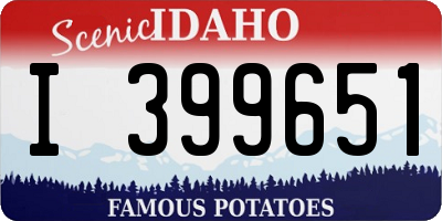 ID license plate I399651