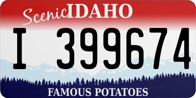 ID license plate I399674