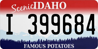 ID license plate I399684
