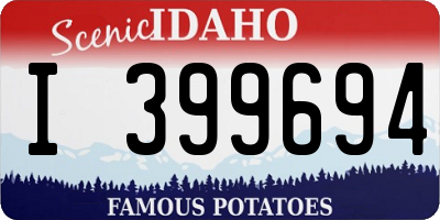 ID license plate I399694