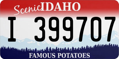 ID license plate I399707