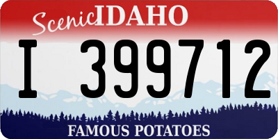 ID license plate I399712