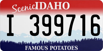 ID license plate I399716