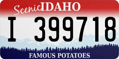 ID license plate I399718