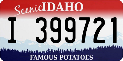 ID license plate I399721