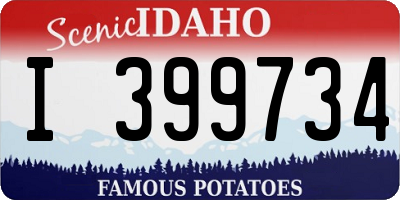 ID license plate I399734