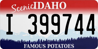 ID license plate I399744