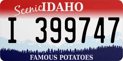 ID license plate I399747