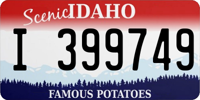 ID license plate I399749