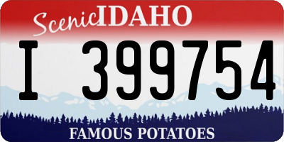 ID license plate I399754