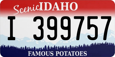 ID license plate I399757
