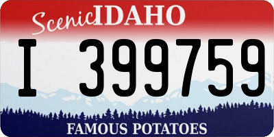 ID license plate I399759