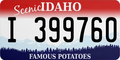 ID license plate I399760