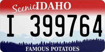 ID license plate I399764