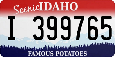 ID license plate I399765