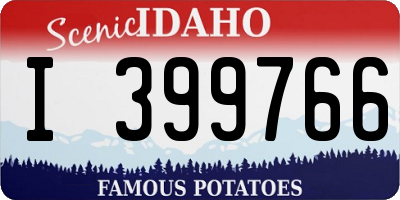 ID license plate I399766