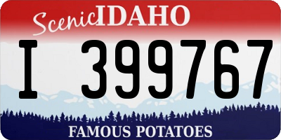 ID license plate I399767