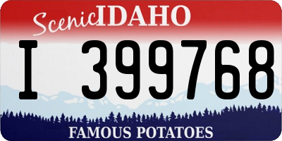 ID license plate I399768