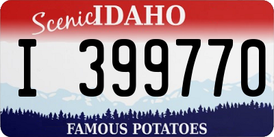 ID license plate I399770