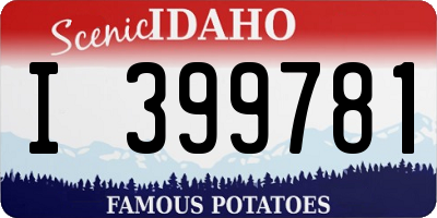 ID license plate I399781