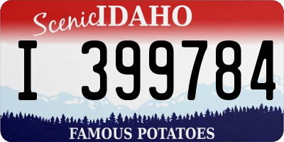 ID license plate I399784