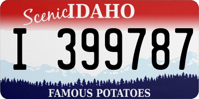 ID license plate I399787