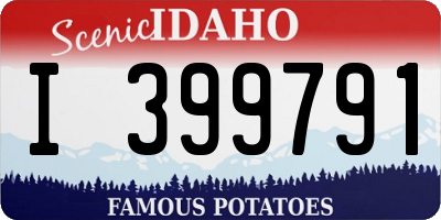ID license plate I399791