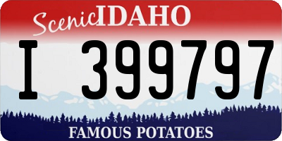 ID license plate I399797