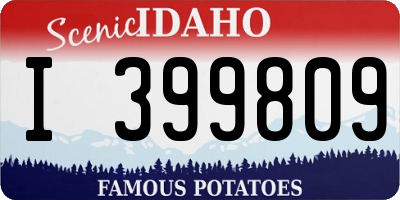 ID license plate I399809