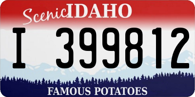ID license plate I399812