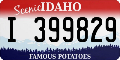 ID license plate I399829