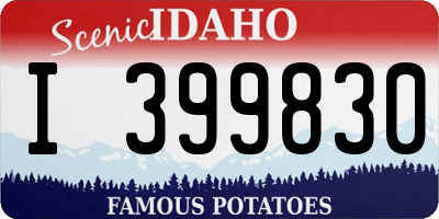 ID license plate I399830