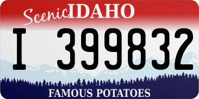 ID license plate I399832
